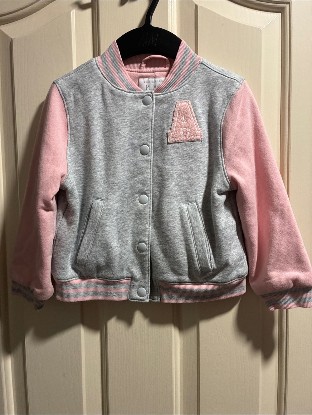 The Children's Place Pink and Gray Crewneck Sweatshirt